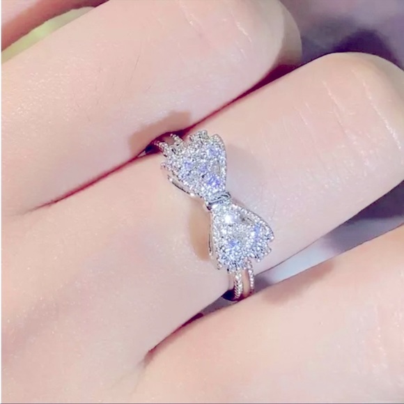 NWT Genuine💍Mossanite Diamond Bow Rings - Picture 9 of 11